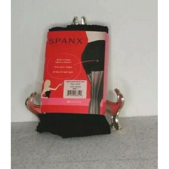 Spanx Assets Mama Stripe Tights, Maternity Black Shapes Firms Size1/A = Small - Picture 1 of 4